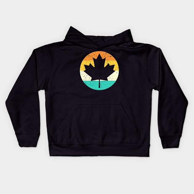 Vintage Retro Canada Canadian Gift Kids Hoodie by monkeyflip